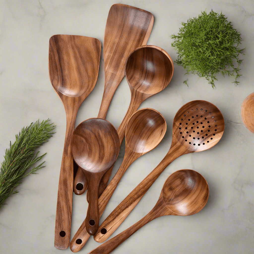 Set di Utensili da Cucina | Legno di Quercia