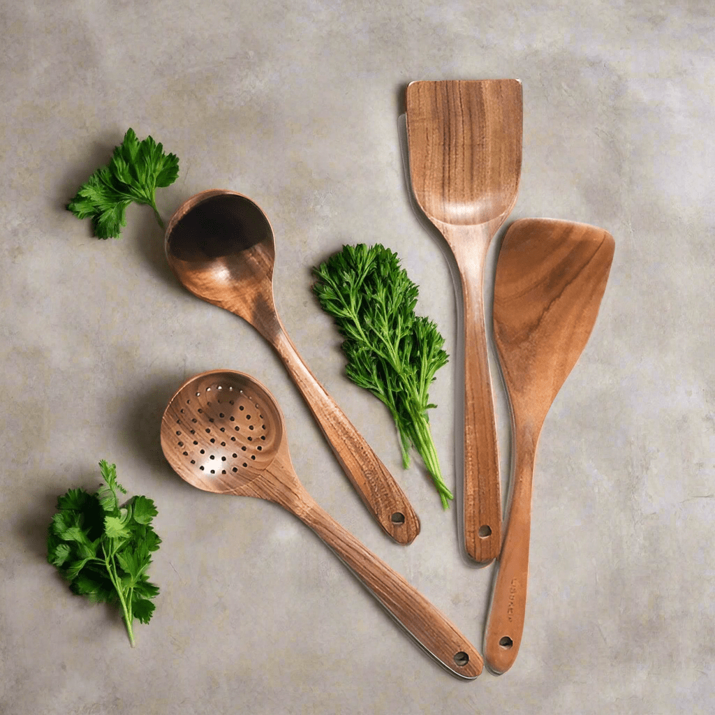 Set di Utensili da Cucina | Legno di Quercia